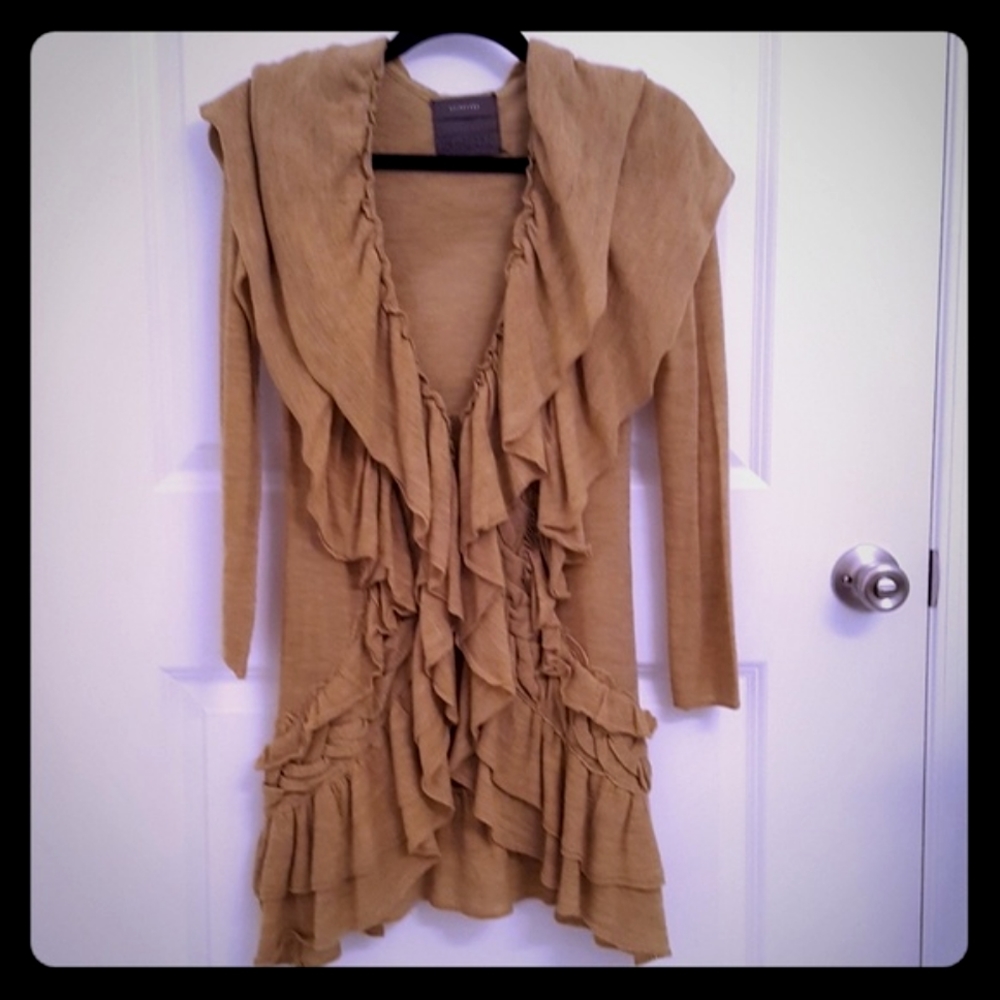 Anthropologie Lightweight Ruffle Sweater
